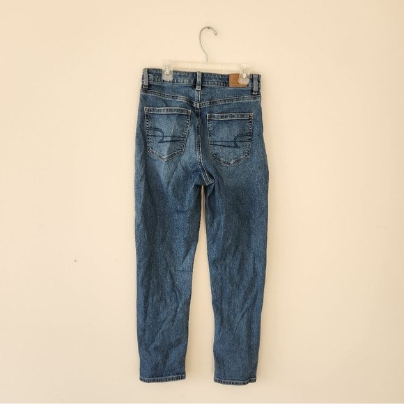 American Eagle Mom Jeans Straight Leg High Rise Jeans Women's Size 6 - Picture 4 of 7